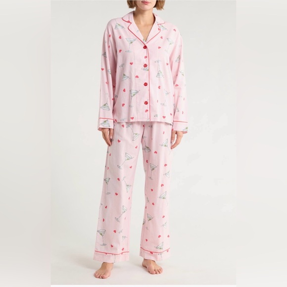 P.J. Salvage Pink and Red Pajama Set - Picture 1 of 4